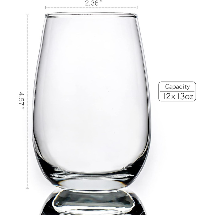 Набір із 12 безніжкових келихів для вина CZUMJJ