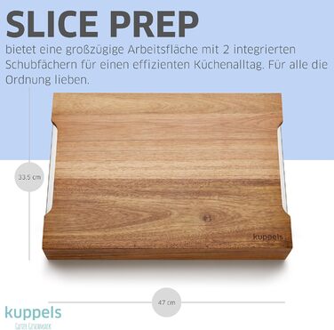 Професійна обробна дошка з акацієвого дерева Kuppels