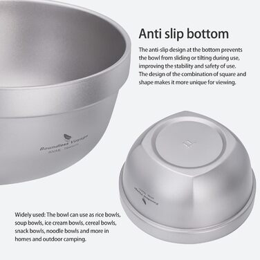 Титановая миска для кемпинга 800 мл Boundless Voyage