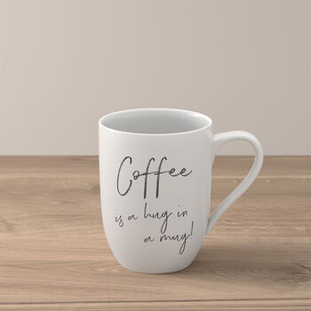 Чашка 340 мл "Coffee is a hug in a mug", біла Statement Villeroy & Boch