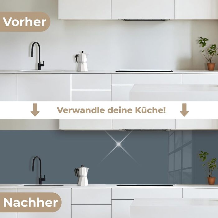 Кухонний фартух 60x250 см, самоклеючий фартух, кухонний фартух, кухонний фасад, самоклеючі кухонні фартухи - Осінь (кольори - Синій, 80 x 500 см)