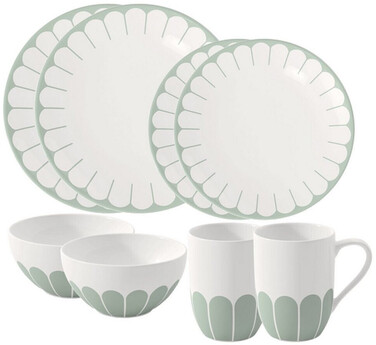 Набір столового посуду на 2 персони, 8 предметів, зелений Fleur Villeroy & Boch