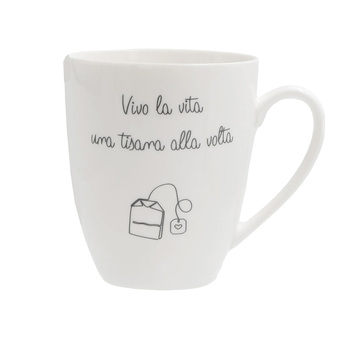 Кружка для чая La Porcellana Bianca GLI ONESTI Buonanotte, фарфор, 450 мл