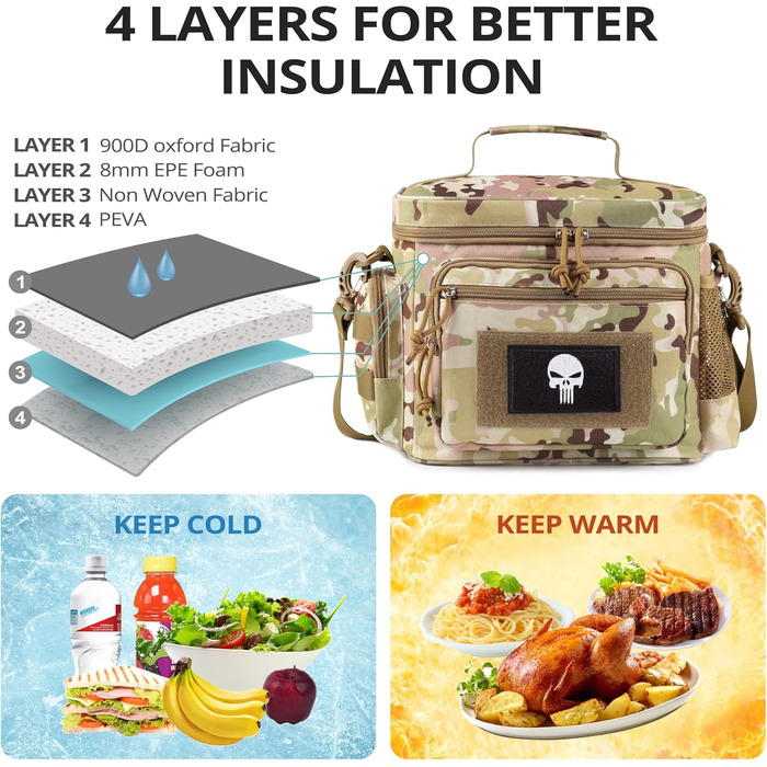 Термосумка 12,3 л коричневий камуфляж Bunnychic