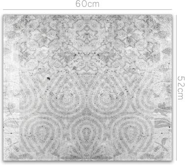 Кухонний фартух timalo зі скляним виглядом Північне море, очерет, захід сонця, океан, солома 2 мм акрилове скло Бризокості для плити, кухонний скляний фартух, акрилова скляна настінна панель, захисна панель для фартуха (60 x 52 см, 317- Shabby Grey)