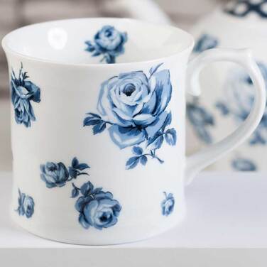Кухоль для чаю Katie Alice VINTAGE INDIGO White Floral, фарфор, 400 мл