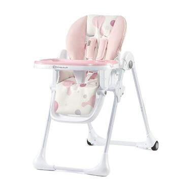 Дитячий стільчик для годування з перших місяців життя рожевий YUMMY kk Kinderkraft