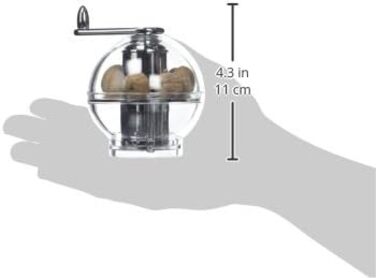 Млин мускатний горіх Tidore 11 см - З відсіком для зберігання - Акрил - Прозорий