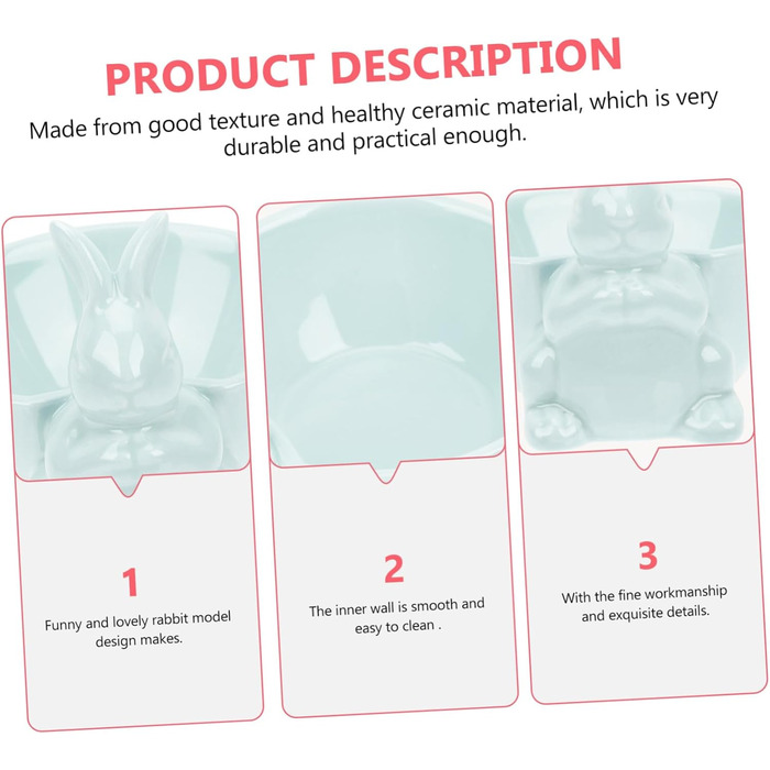 Керамическая миска с кроликом HOLIDYOYO