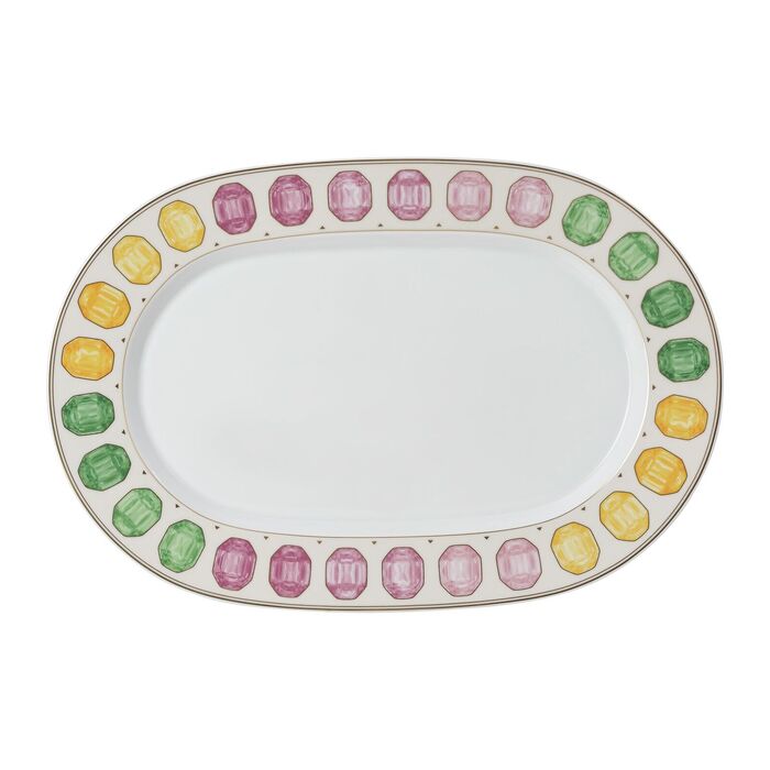 Блюдо овальное 40 см Зефир IDYLLIA Swarovski x Rosenthal