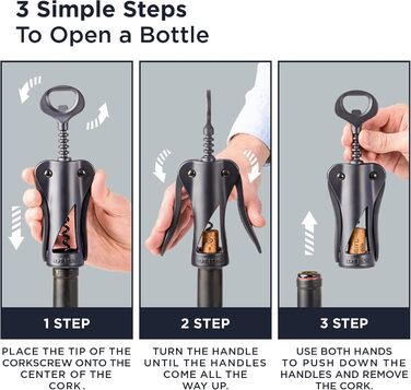 Професійний штопор-крило чорний Deiss