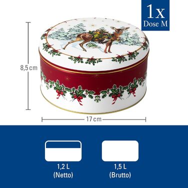 Набір з 3 різдвяних банок для печива, червоний Winter Collage Villeroy & Boch