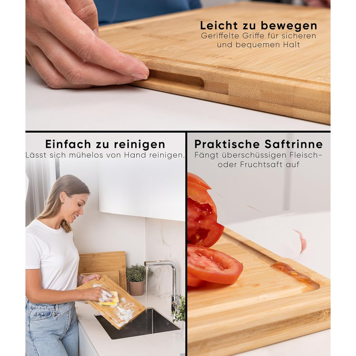 Набір обробних дощок із натурального бамбука 3 шт Deco haus