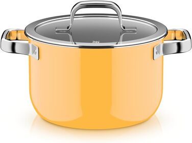 Кастрюля 20 см со стеклянной крышкой, желтый Fusiontec Mineral Pro WMF