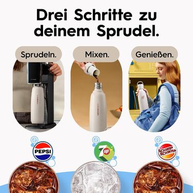 Бутылка для газированной воды 0,9 л, песочно-бежевая Fizz & Go SodaStream