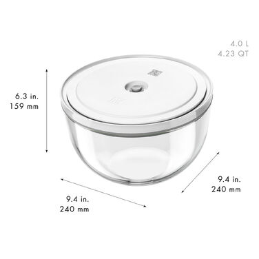 Набор мисок с вакуумными крышками, 6 предметов, прозрачное стекло Fresh & Save Zwilling