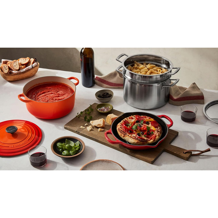 Чавунна сковорода-гриль квадратна 26 см, синій Марсель Signature Le Creuset