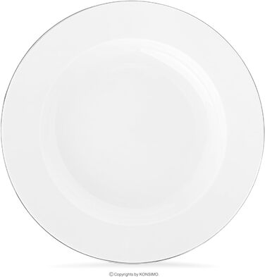 Набір посуду konsimo 12 персон - Набір MUSCARI - Столовий сервіз - Сервірування та набори посуду - Сервірувальний набір Сім'я - Тарілки обідні, десертні тарілки та супниці - (Platinum Line, 18 шт. )