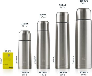 Термос Blumtal Eifel з нержавіючої сталі 500 мл - герметичний термос з чашкою для пиття в дорозі, ізолює гарячі напої, темно-зелений 500 мл темно-зелений