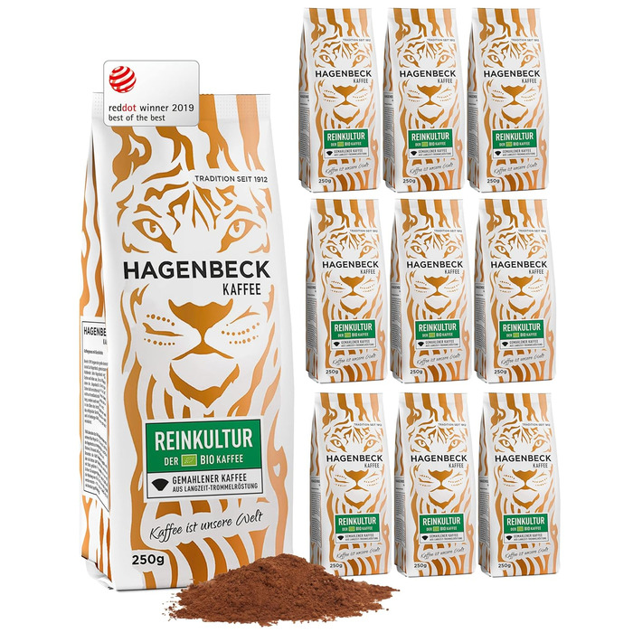 Кава - Кав&39ярня - Смажена кава - Мелені кавові зерна - 250 г - 100 арабіка - Ароматна - Традиційна кавова суміш (Органічна чиста культура, 250 г (10 упаковок))