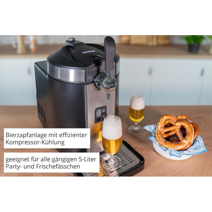 Диспенсер для розливу пива з компресором 5 л Unold