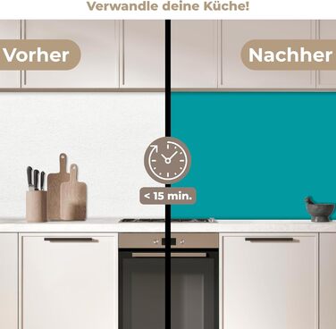 Кухонний фартух 60x250 см, самоклеючий фартух, кухонний фартух, кухонний фасад, самоклеючі кухонні фартухи - Осінь (Синій - Однотонний, 60 x 350 см)