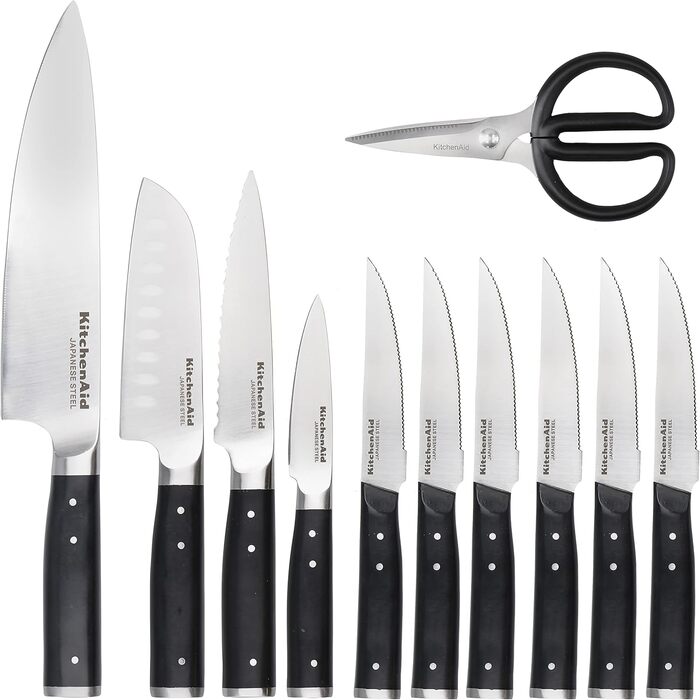 Набір ножів з японської сталі 11 предметів KitchenAid