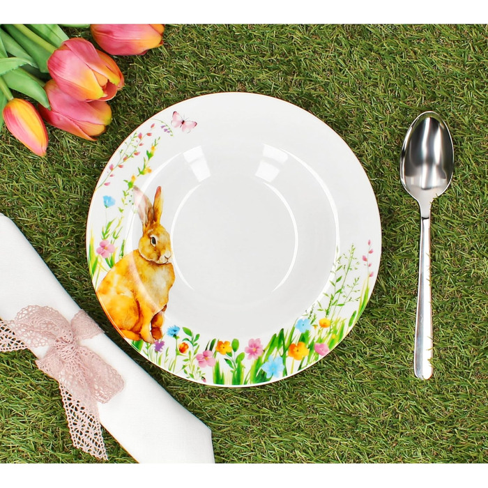 Набір із 6 тарілок для супу на Великдень 150 мл MamboCat