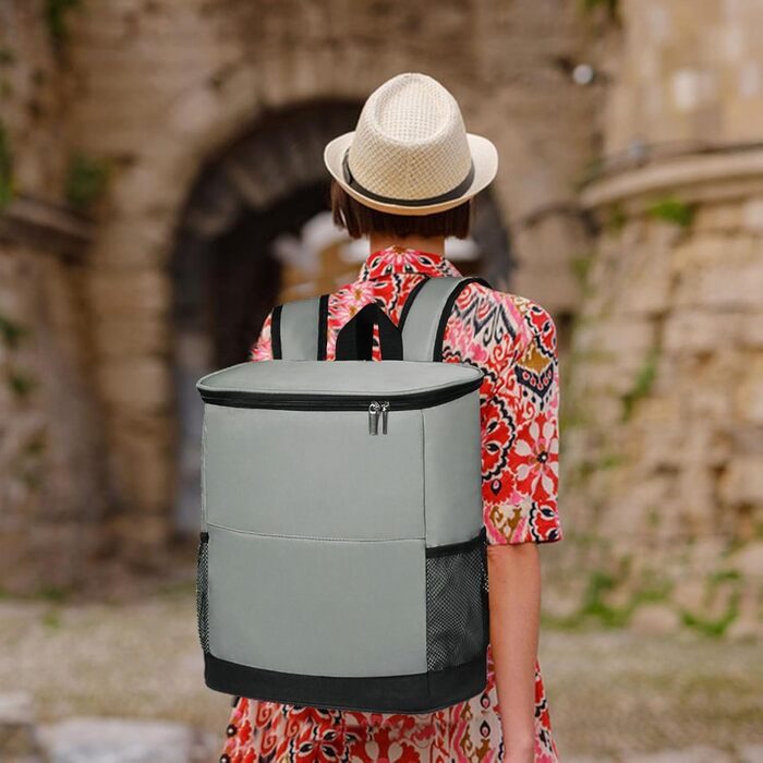 Большой терморюкзак серый Generisch