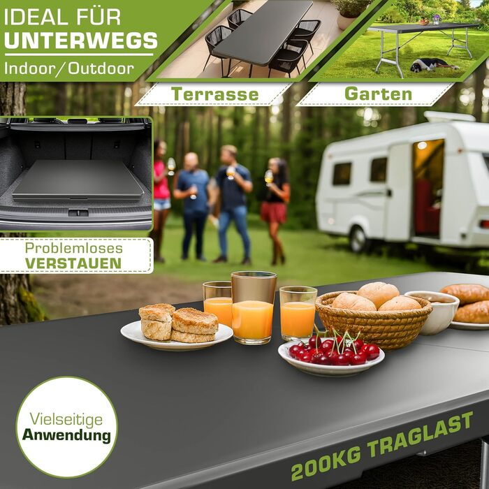 Складной стол 180x75 см tillvex