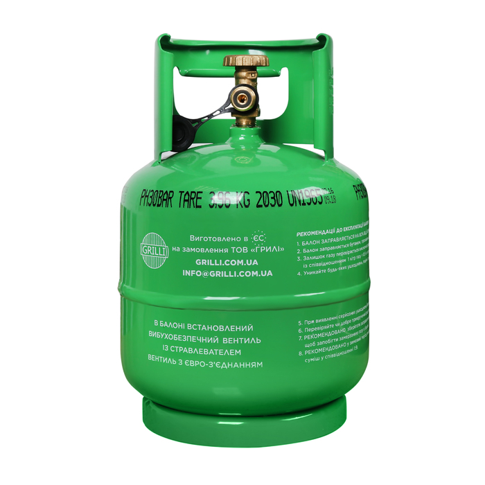 Газовий балон, вибухобезпечний 4кг, 7л. GRILLI 777751 Код: 007609