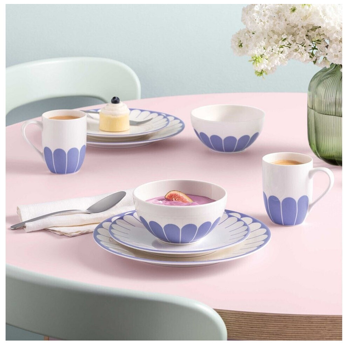 Набір столового посуду на 2 персони, 8 предметів, синій Fleur Villeroy & Boch