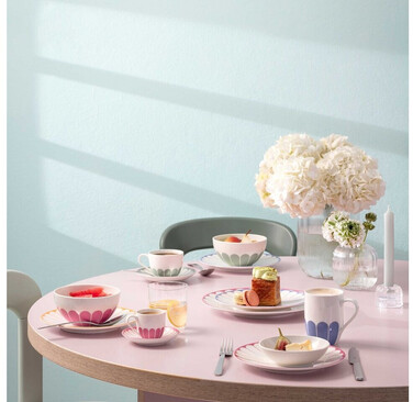 Набір столового посуду на 2 персони, 8 предметів, рожевий Fleur Villeroy & Boch