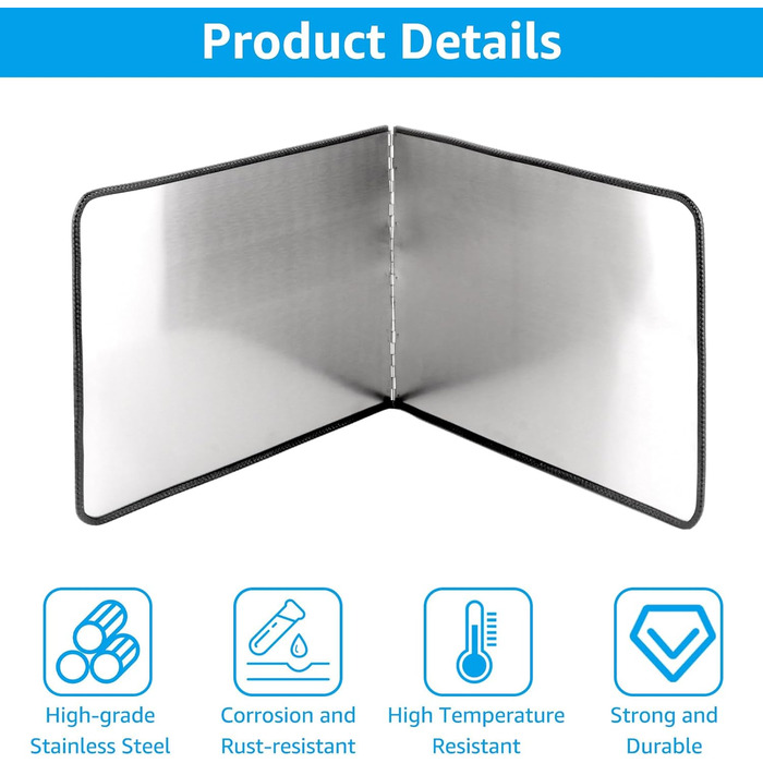 Комплект из 2 кухонных брызгозащитных экранов 40 x 30 x 30 см YAYODS