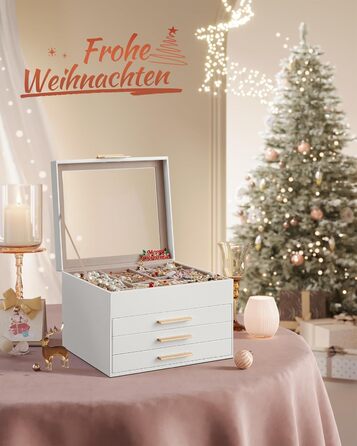 Органайзер для ювелирных изделий 4-уровневый облачно-белый SONGMICS