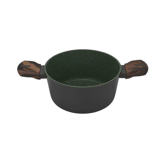 Кастрюля Fissman 20x10 см/2,6 л CUISINE со стеклянной крышкой алюминий с антипригарным покрытием (14592)