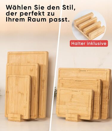 Набір обробних дощок із натурального бамбука 3 шт Deco haus