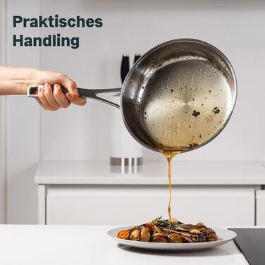 Сковорода 24 см, нержавіюча сталь без покриття Silberthal