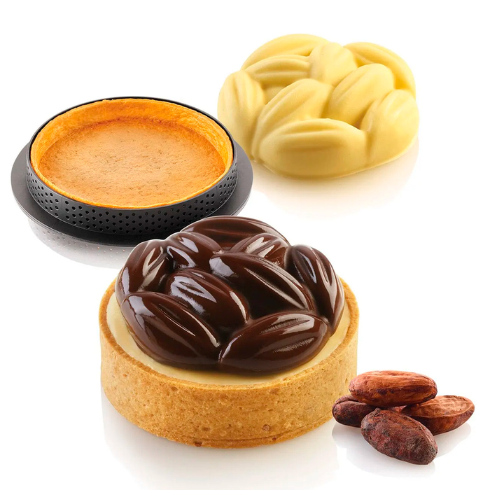 KIT TARTE RING COCOA D70 MM Форма силіконова Ø60 h20 mm + 8 кілець (d 70 mm, h 20 mm) - 1*8 форма в