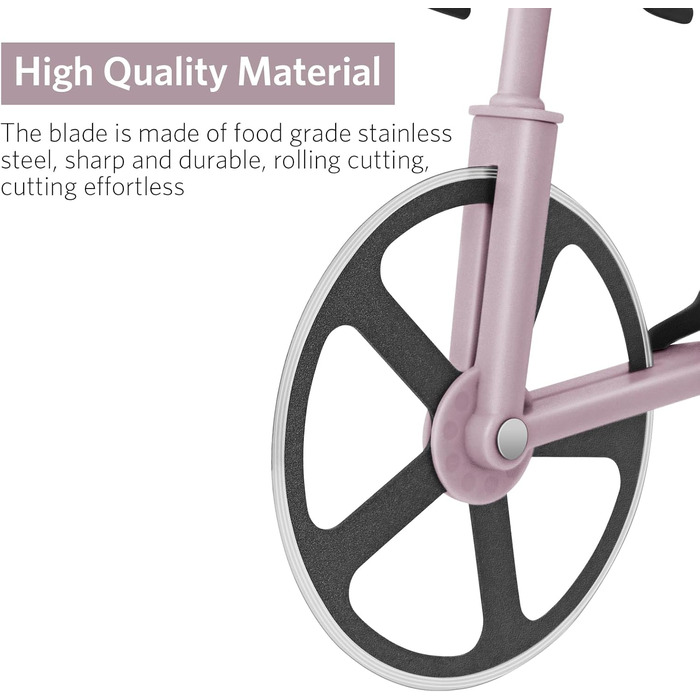 Резак для пиццы в виде велосипедиста с подставкой, лиловый KUONIIY