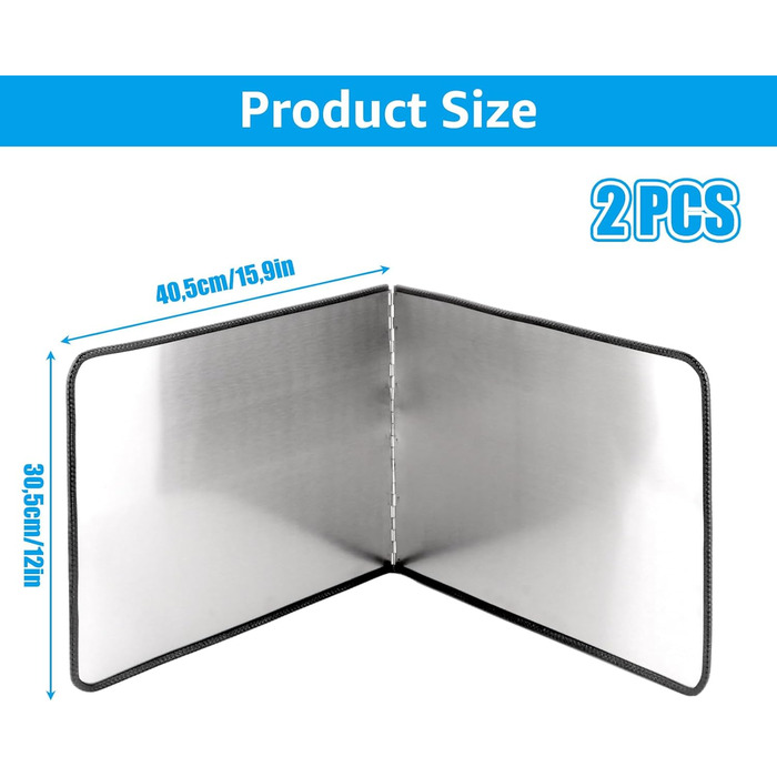 Комплект из 2 кухонных брызгозащитных экранов 40 x 30 x 30 см YAYODS