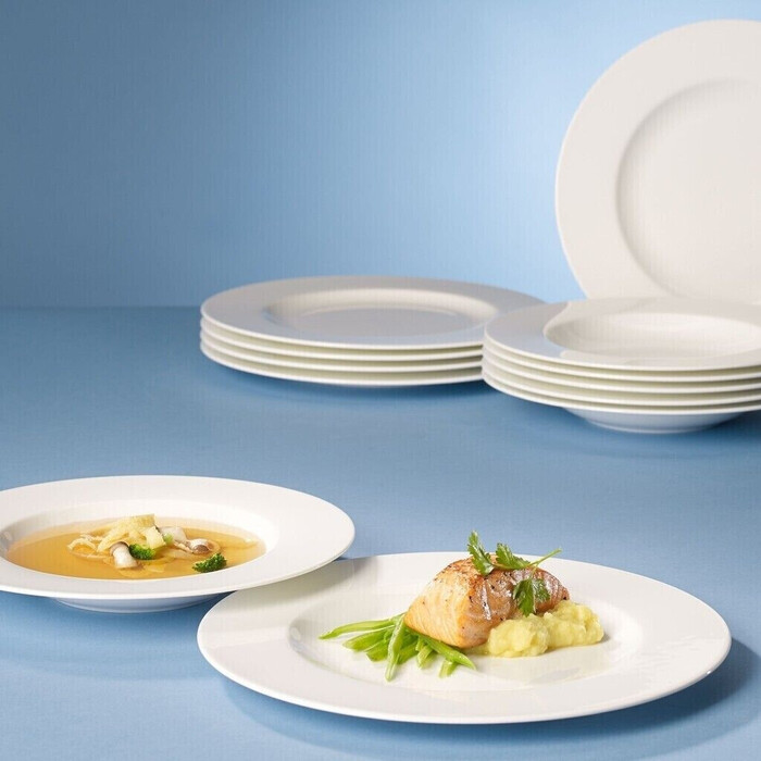Набор тарелок на 6 персон, 12 предметов белый Noblesse by Villeroy & Boch