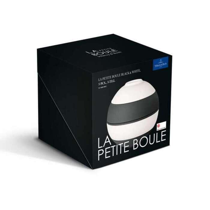 Набір тарілок на 2 персони, 5 предметів, чорні/білі La petite Boule Villeroy & Boch