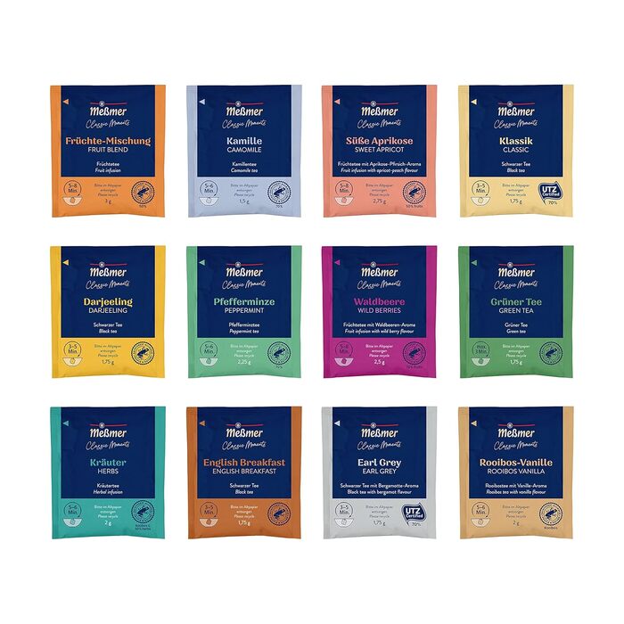Подарочный набор чая Classic Moments, 180 чайных пакетиков 12 разных сортов Meßmer