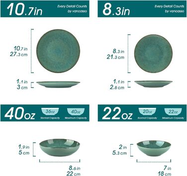 Столовый сервиз из керамогранита, комбинированный сервиз из фаянса vancasso из 32 предметов, набор посуды в винтажном стиле на 4-12 персон (Karst-g, посуда на 4 персоны)