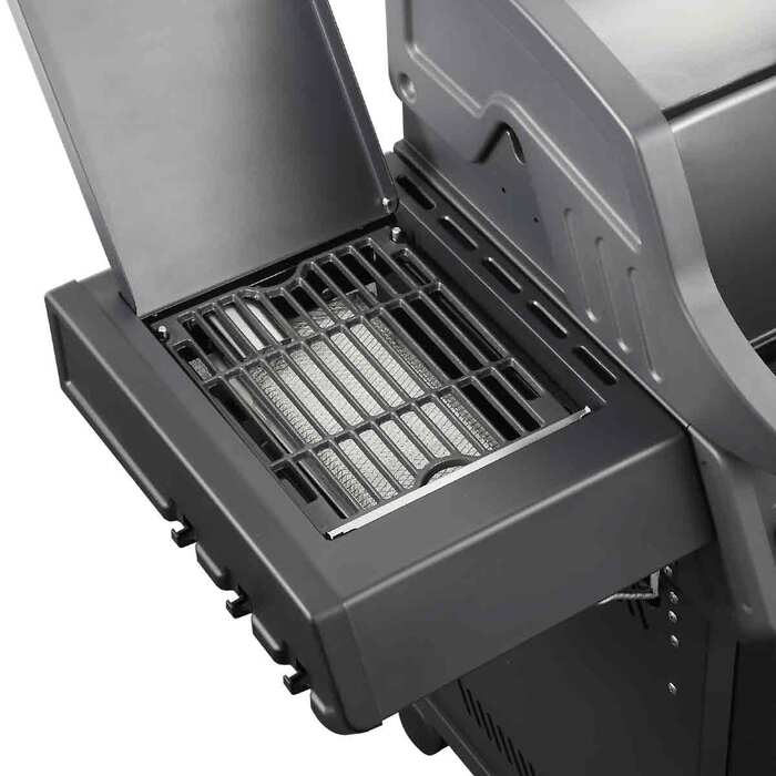 Газовый гриль SANTOS S-418 All Black, с боковой и задней горелкой, черный полностью 890055 Код: 010956