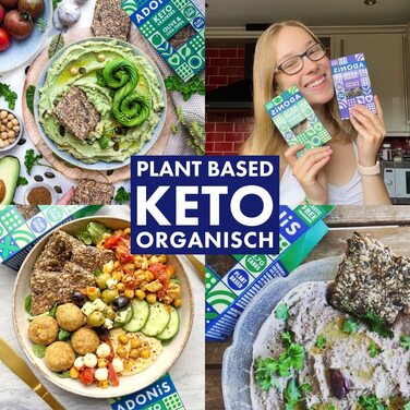 Кето крекеры с оливками и семенами чиа, 10 упаковок по 60 г Adonis