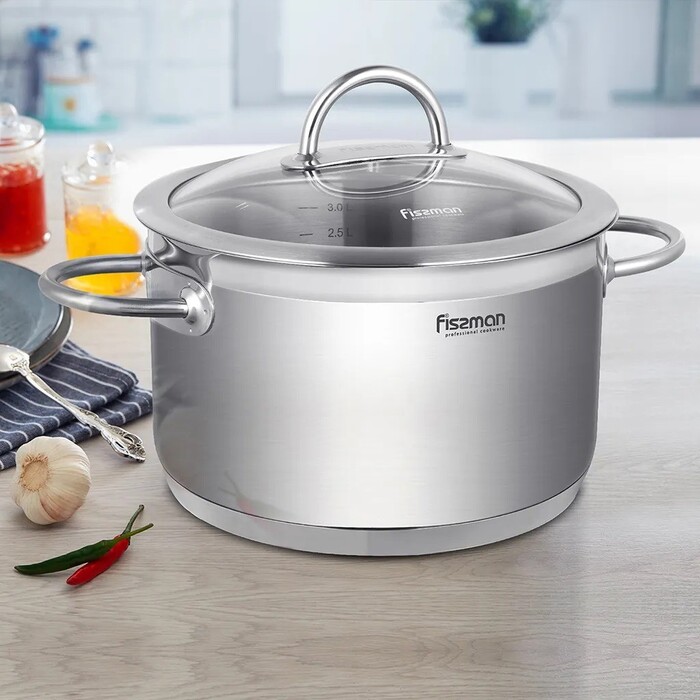 Каструля Fissman BENJAMIN 6,3 л з кришкою (5424)