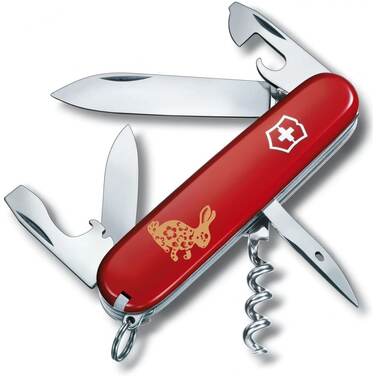 Ніж Victorinox Spartan Zodiac 91мм/12функ/черв /Бенгальський Кролик брон.