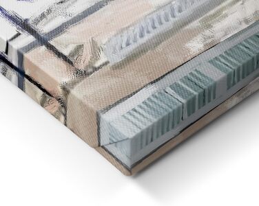 Картина на полотні STYLER 60 x 80 см I Жінка в літньому капелюсі Середземноморський прибережний пейзаж I Вітальня, спальня, офіс I Настінна прикраса з морським колоритом на тему відпочинку I Зроблено в Європі (100Д x 70Ш см, вулиця)